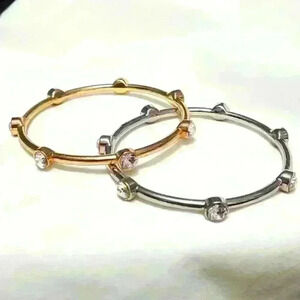 Silver Goldtone rehnistones bracelet bundle